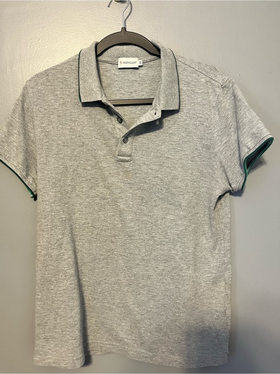 Moncler Other - Moncler Light Gray Polo with Green Trim